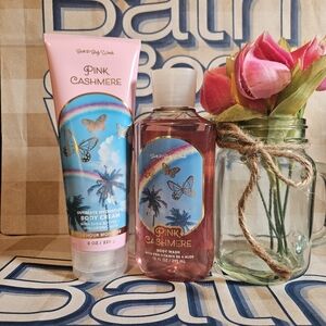 NWT Bath & Body Works Pink Cashmere Bodycare Set - Pink & Blue